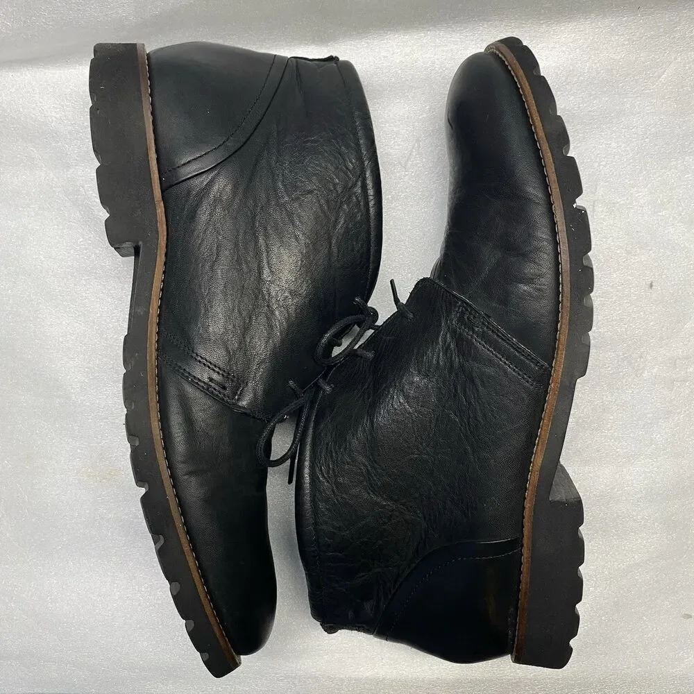 Rockport Chukka Boots Mens 11 Black Adiprene By Adidas Leather V74246